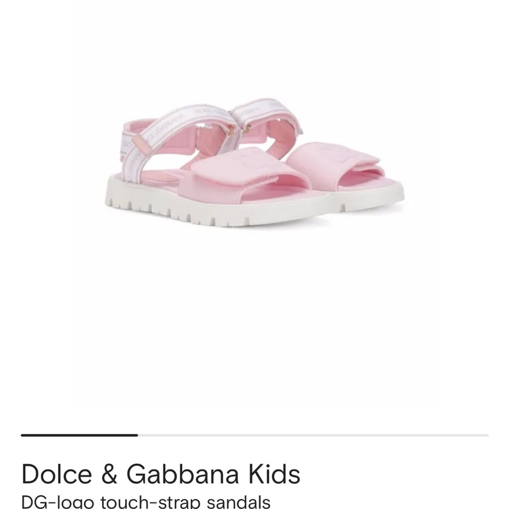 Dolce & Gabbana Pink and White Sandals Size 11 EU 29